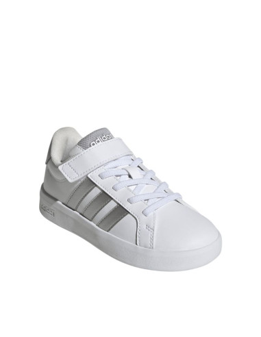Buty dla dzieci adidas grand court 3.0 biało-srebrne jp9368