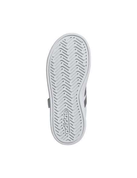 Buty dla dzieci adidas grand court 3.0 biało-srebrne jp9368