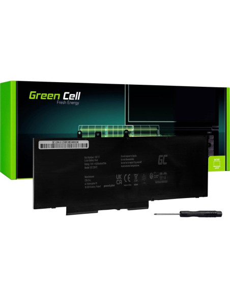 Green cell bateria de128v2 93ftf gjknx do dell latitude 5280 5290 5480 5490 5580 5590 5591 precision 3520 3530 6200mah 7.6v
