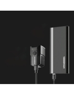 Lampka rowerowa rockbros rhl1600 przednia 1600 lm z zasilaniem zewnętrznym usb-c - czarna 2