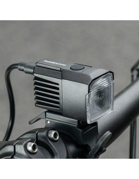 Lampka rowerowa rockbros rhl1600 przednia 1600 lm z zasilaniem zewnętrznym usb-c - czarna