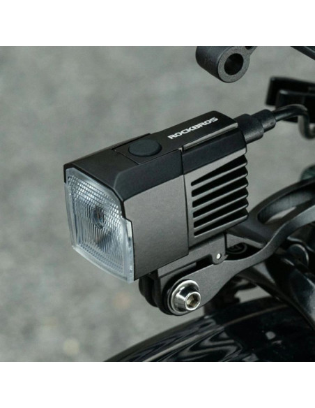 Lampka rowerowa rockbros rhl1600 przednia 1600 lm z zasilaniem zewnętrznym usb-c - czarna