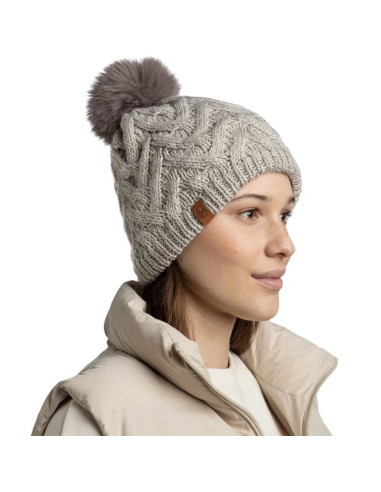 Buff knitted fleece caryn beanie 13674301410 szare one size
