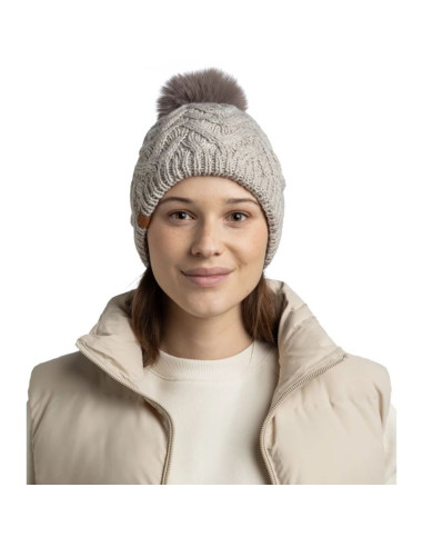 Buff knitted fleece caryn beanie 13674301410 szare one size
