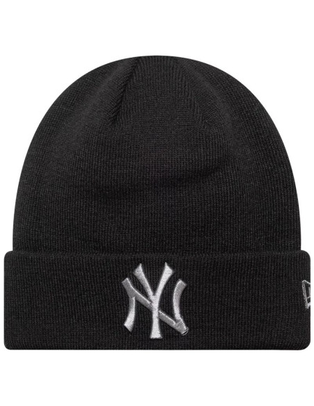 New era metallic beanie new york yankees hat 60691271 czarne one size