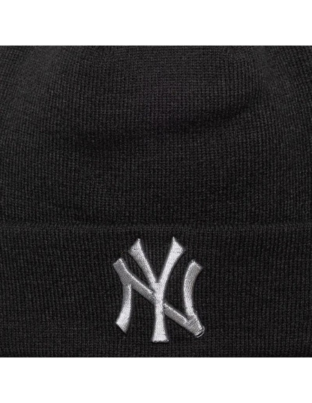 New era metallic beanie new york yankees hat 60691271 czarne one size