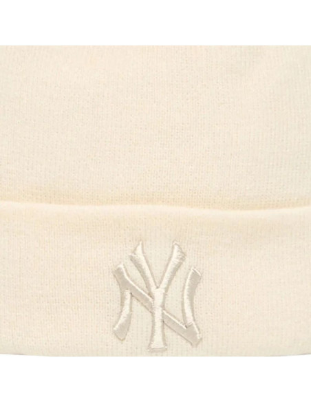 New era wmns metallic bobble beanie new york yankees hat 60691357 beżowe one size