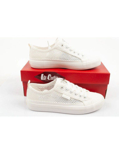Lee cooper buty trampki damskie sportowe ażurowe białe na lato wygodne