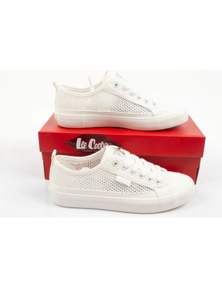 Lee cooper buty trampki damskie sportowe ażurowe białe na lato wygodne