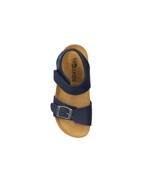 Sandały bio dziecięce dla chłopca/dziewczynki trollkids kids bergen sandal navy/medium blue (483-117)
