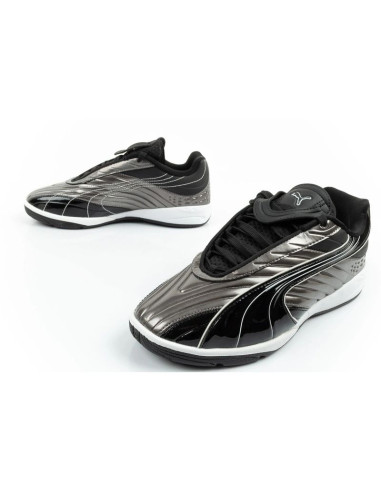 Puma buty sportowe sneakersy młodzieżowe v-s2 goalgetter modne srebrne