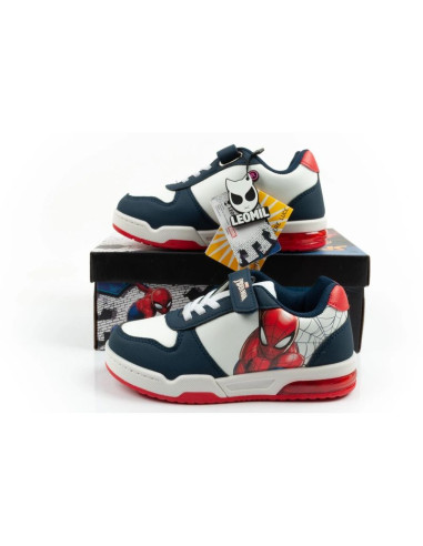 Leomil buty sportowe dziecięce sneakersy spiderman lekkie na rzep led białe