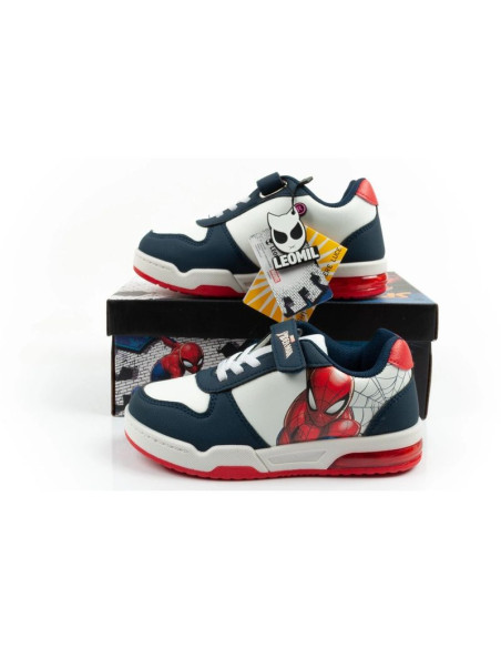 Leomil buty sportowe dziecięce sneakersy spiderman lekkie na rzep led białe