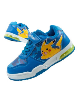 Leomil buty sportowe dziecięce sneakersy pokemon lekkie na rzep led niebieskie