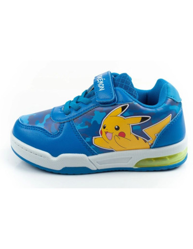 Leomil buty sportowe dziecięce sneakersy pokemon lekkie na rzep led niebieskie
