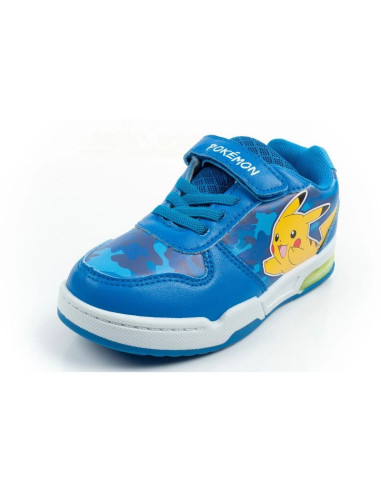 Leomil buty sportowe dziecięce sneakersy pokemon lekkie na rzep led niebieskie