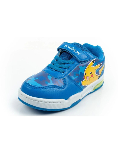 Leomil buty sportowe dziecięce sneakersy pokemon lekkie na rzep led niebieskie