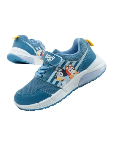 Leomil buty sportowe dziecięce sneakersy bluey lekkie na rzep led niebieskie