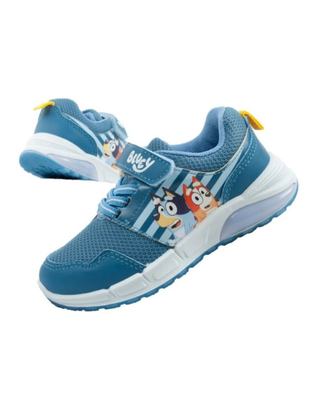 Leomil buty sportowe dziecięce sneakersy bluey lekkie na rzep led niebieskie