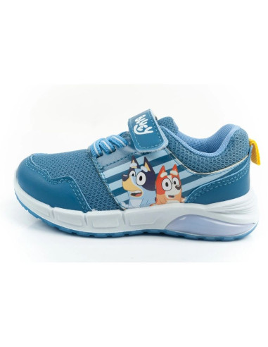 Leomil buty sportowe dziecięce sneakersy bluey lekkie na rzep led niebieskie