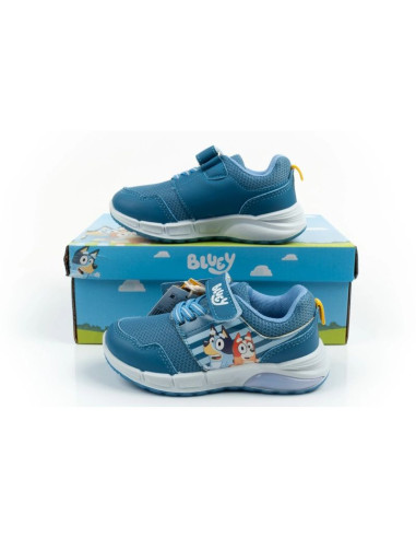 Leomil buty sportowe dziecięce sneakersy bluey lekkie na rzep led niebieskie