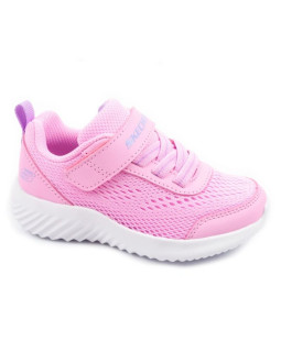 Skechers buty dziecięce sportowe bounder różowe niemowlęce na rzep