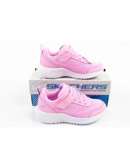 Skechers buty dziecięce sportowe bounder różowe niemowlęce na rzep