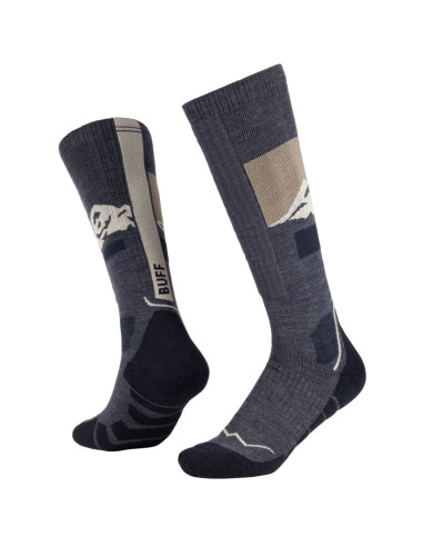 Buff merino heavyweight over the calf socks 138872779 granatowe 36-38