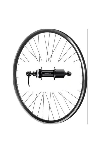 Koło 28'' tył kaseta qr stożek o-cz./p-cz. shimano