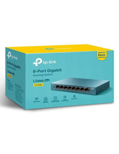 Switch tp-link tl-ls108g (8x 10/100/1000mbps)
