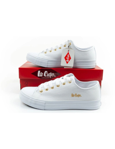 Lee cooper buty sportowe damskie trampki modne białe wygodne