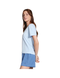 Skechers signature v-neck tee tp167-swbl niebieskie l 2
