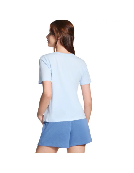 Skechers signature v-neck tee tp167-swbl niebieskie l