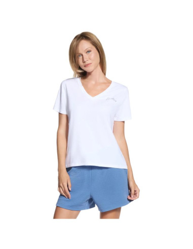 Skechers signature v-neck tee tp167-wht białe l