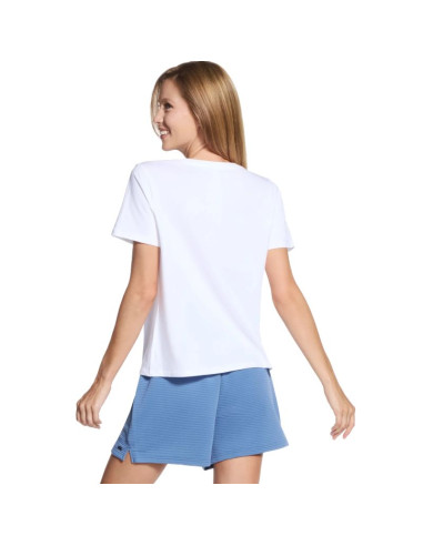 Skechers signature v-neck tee tp167-wht białe l
