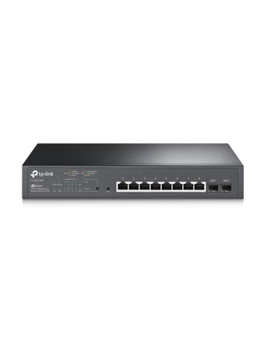 Tp-link jetstream tl-sg2210mp przełącznik sieciowy zarządzany l2/l2+ gigabit ethernet (10/100/1000) obsługa poe 1u czarny