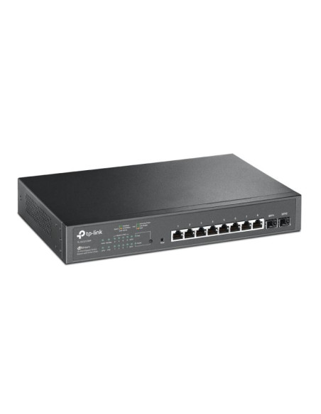 Tp-link jetstream tl-sg2210mp przełącznik sieciowy zarządzany l2/l2+ gigabit ethernet (10/100/1000) obsługa poe 1u czarny