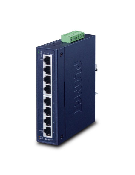 Planet igs-801t łącza sieciowe nie zarządzany l2 gigabit ethernet (10/100/1000) niebieski