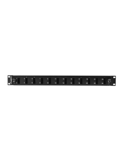 Przełącznica światłowodowa lanberg 12xsc duplex / 12xlc quad rack 19" 1u czarna + akcesoria 2