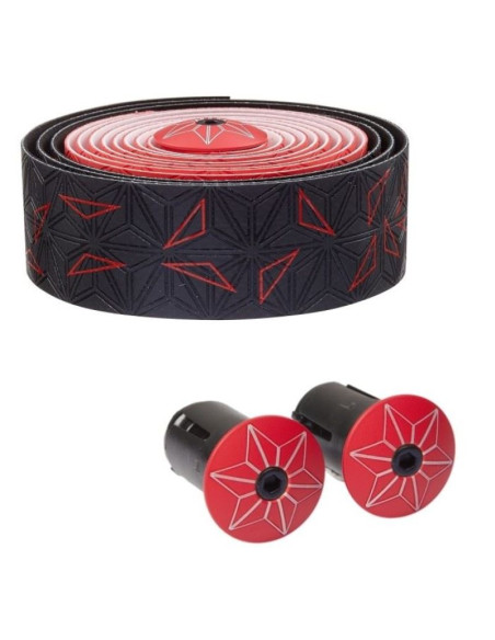 Supacaz owijka super sticky fadew czarno czerwona
