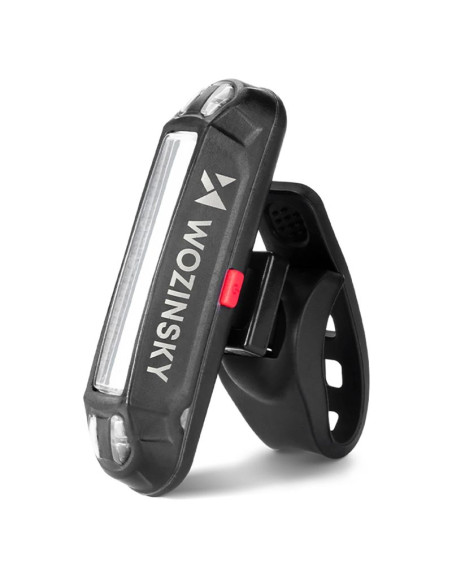 Zestaw lampek rowerowych wozinsky wsblb2 przednia (400 lm) usb-c i tylna usb micro - czarny