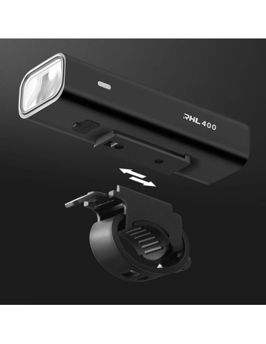 Zestaw lampek rowerowych wozinsky wsblb2 przednia (400 lm) usb-c i tylna usb micro - czarny