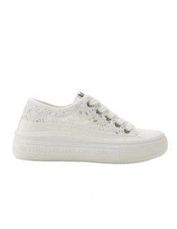 Lee cooper buty damskie sportowe trampki białe platforma koronkowe 2