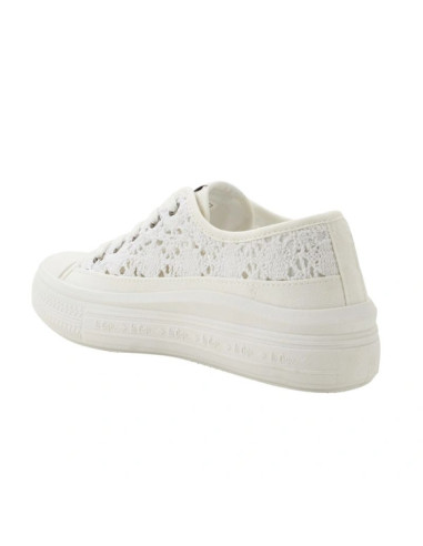 Lee cooper buty damskie sportowe trampki białe platforma koronkowe