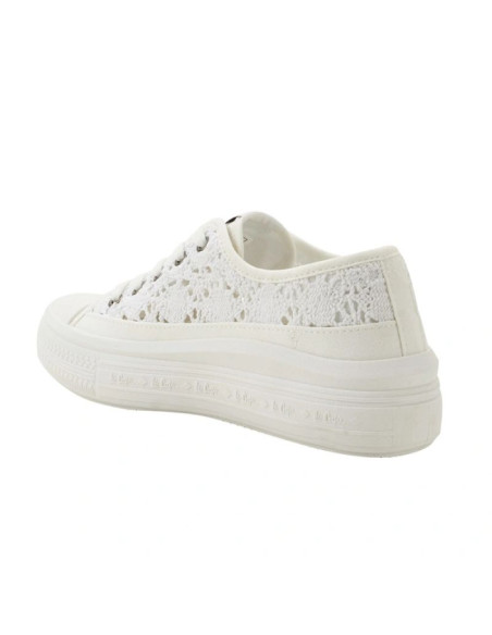 Lee cooper buty damskie sportowe trampki białe platforma koronkowe