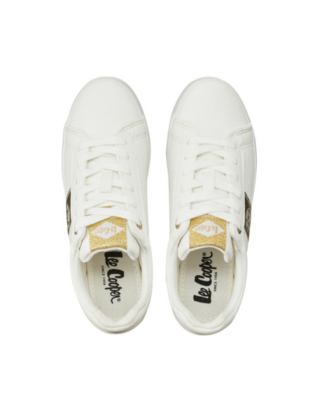 Buty damskie lee cooper biało-złote lcw-26-31-4365la