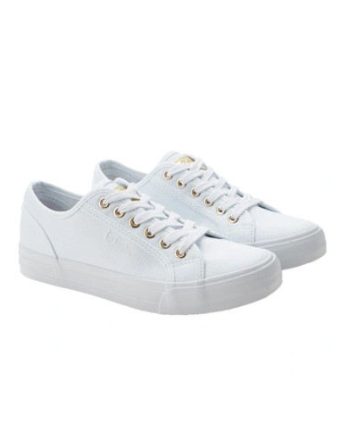 Lee cooper buty sportowe damskie trampki z tkaniny stylowe białe