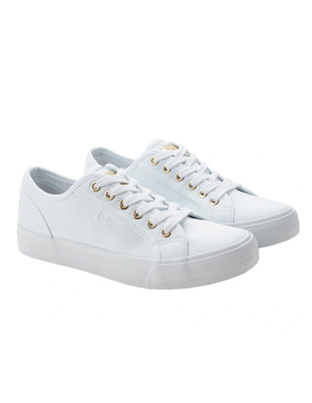 Lee cooper buty sportowe damskie trampki z tkaniny stylowe białe