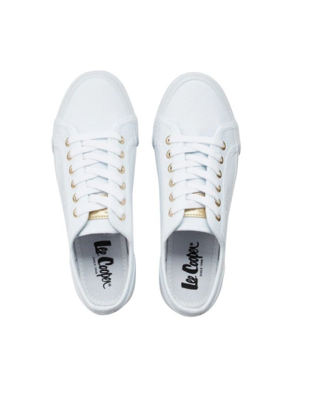 Lee cooper buty sportowe damskie trampki z tkaniny stylowe białe