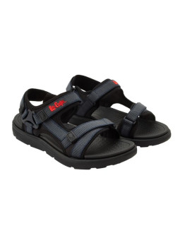 Lee cooper buty męskie sandały na rzepy na lato na plażę lekkie niebieskie czarne